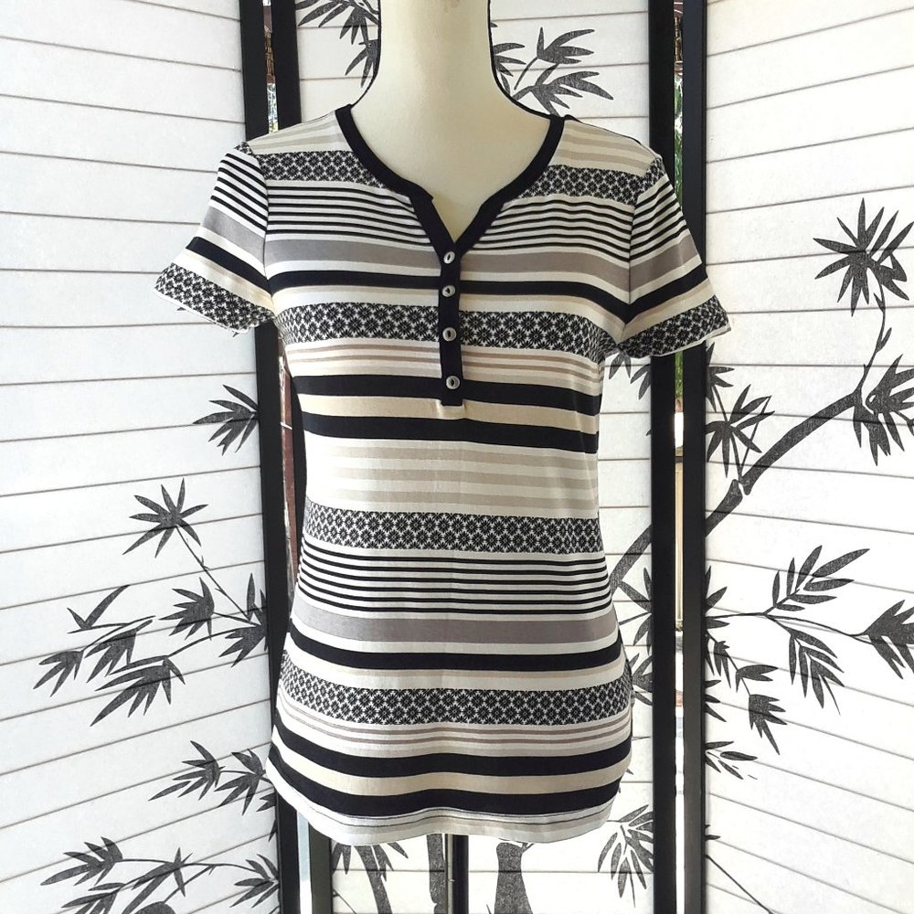 Croft & Barrow Silky Soft Relaxed Fit Striped Tee